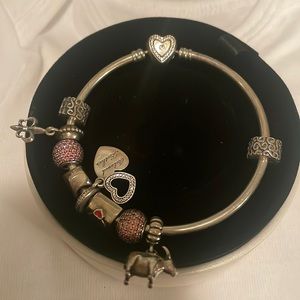 Pandora bracelet with charms